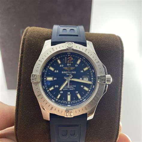 breitling colt blue rubber strap|Breitling 20mm tang rubber strap.